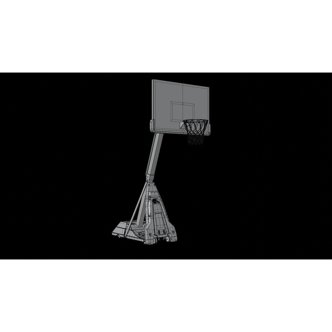 Portable Basketball Hoop 3D Model – High Poly PBR Asset, FBX, OBJ, Blender