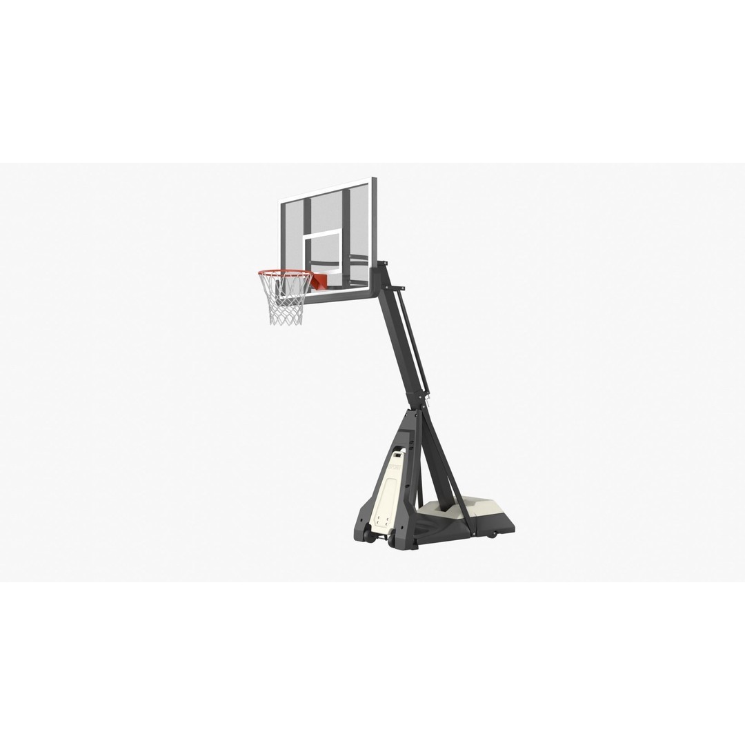 Portable Basketball Hoop 3D Model – High Poly PBR Asset, FBX, OBJ, Blender - View 3