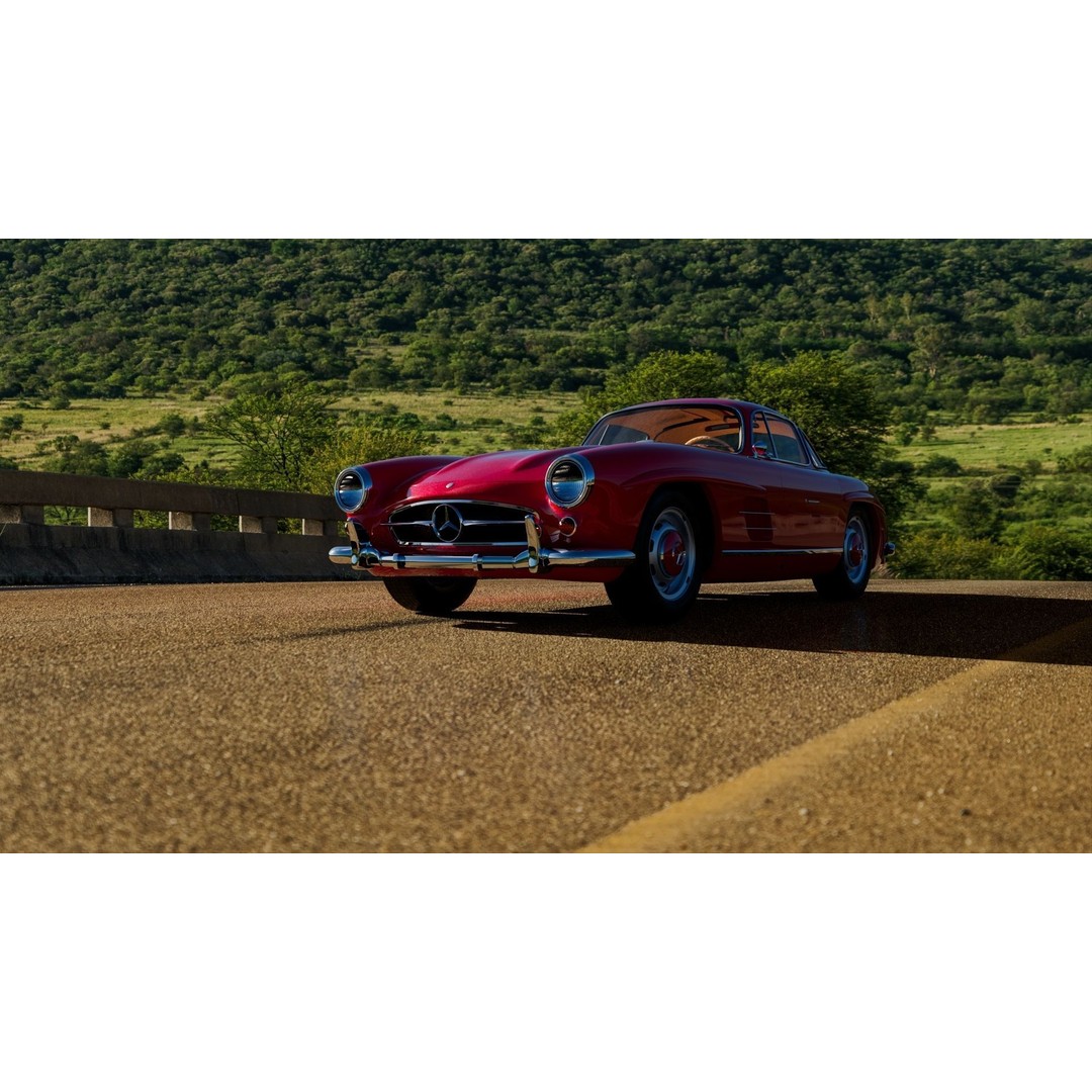 Mercedes-Benz 300 SL 3D Model – High Poly Car Asset, FBX & OBJ