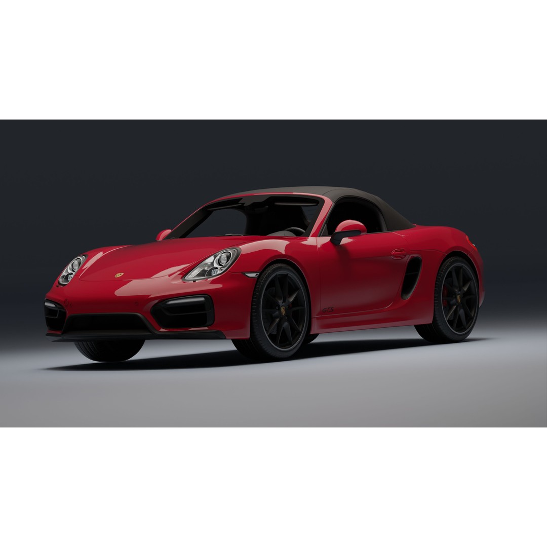 Porsche 718 Boxster GTS 3D Model – Low Poly Convertible Asset, FBX