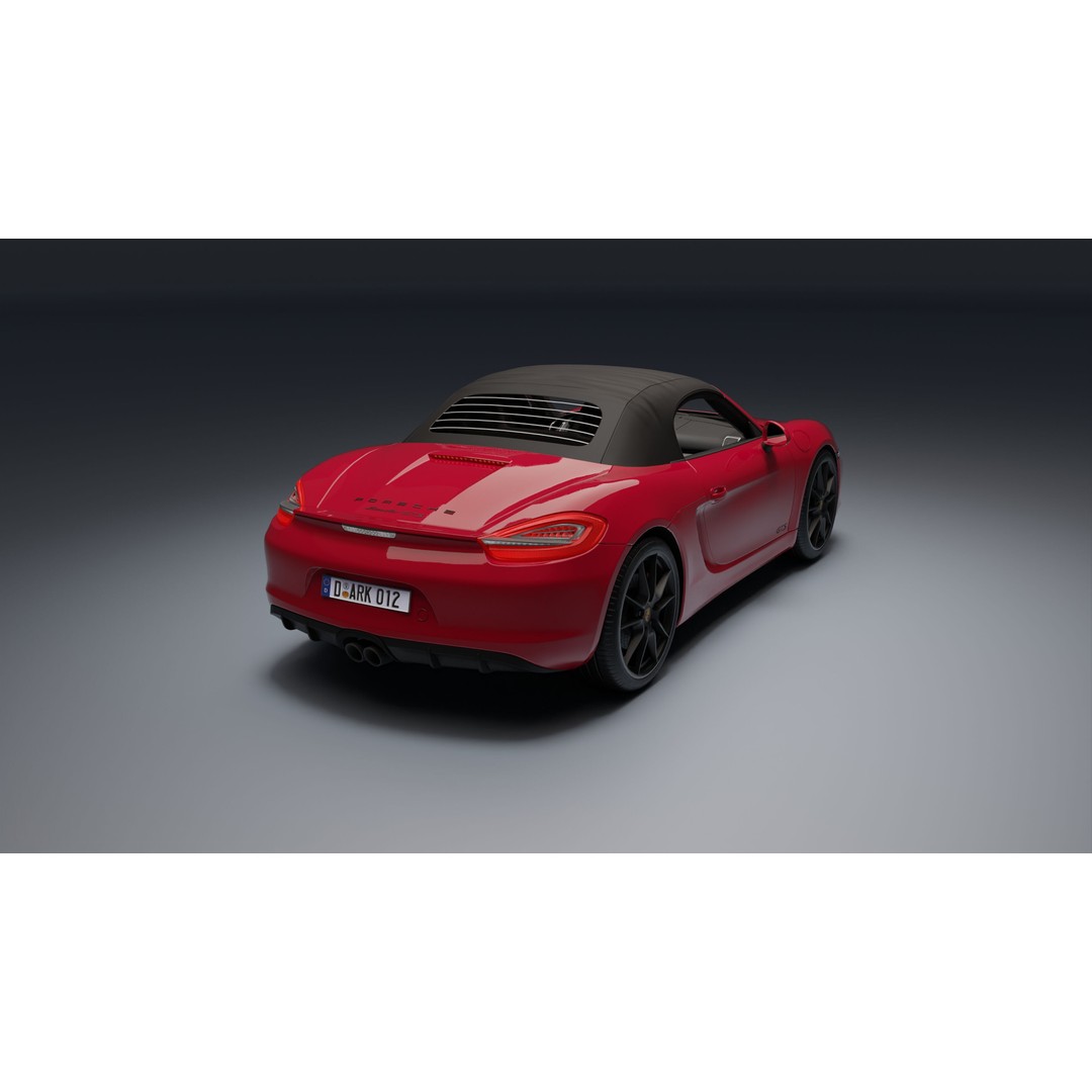 Porsche 718 Boxster GTS 3D Model – Low Poly Convertible Asset, FBX - View 16