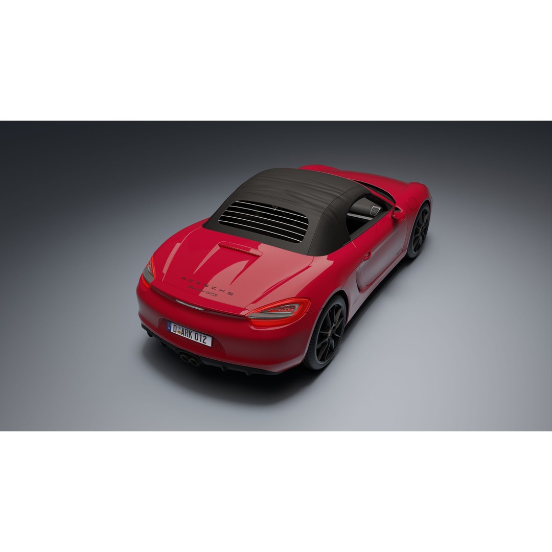 Porsche 718 Boxster GTS 3D Model – Low Poly Convertible Asset, FBX - View 17