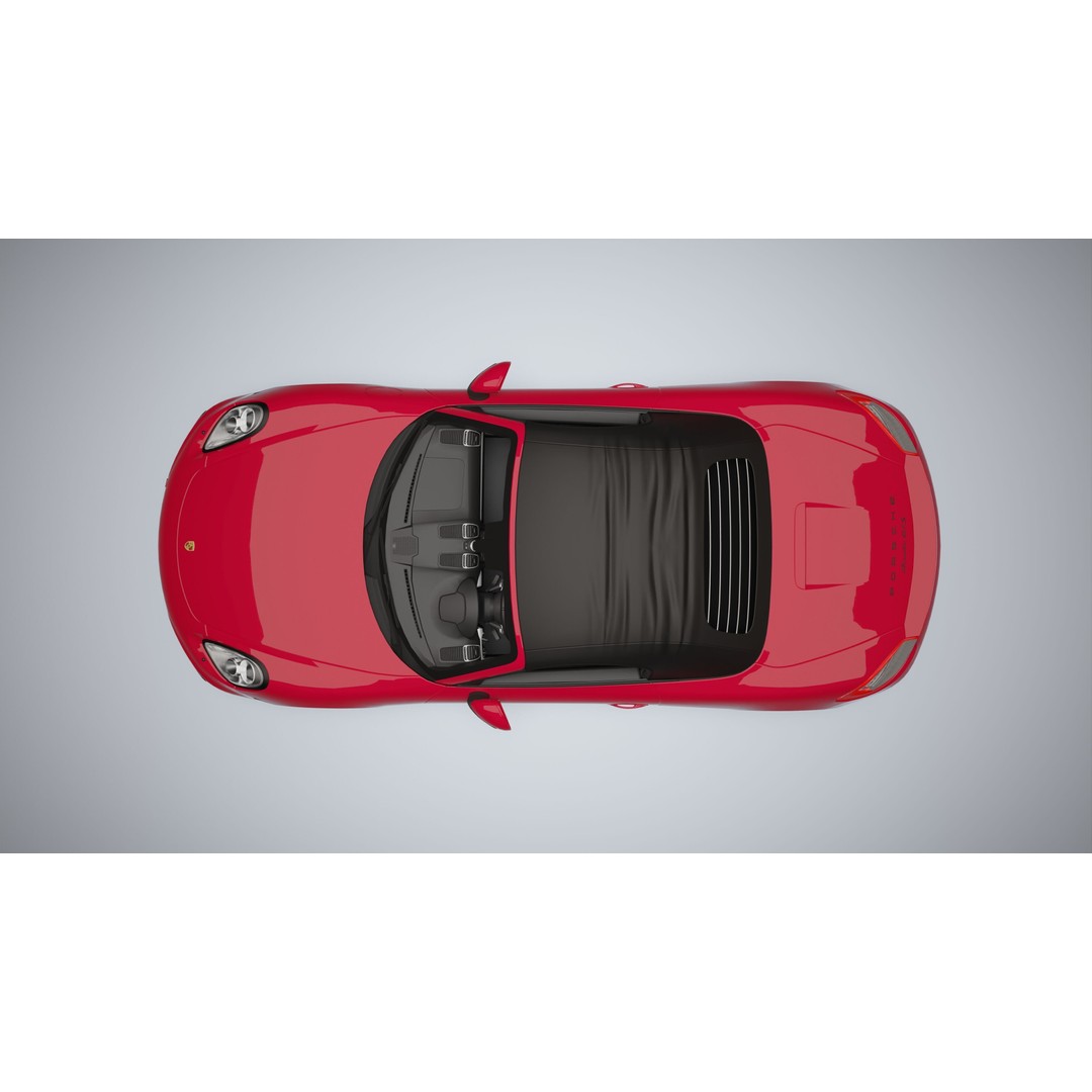 Porsche 718 Boxster GTS 3D Model – Low Poly Convertible Asset, FBX - View 23