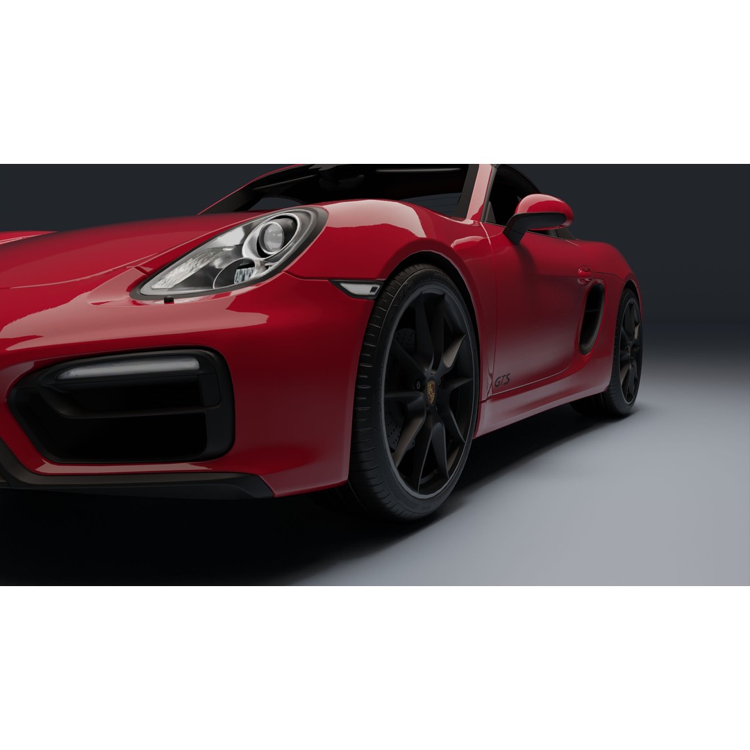 Porsche 718 Boxster GTS 3D Model – Low Poly Convertible Asset, FBX - View 24
