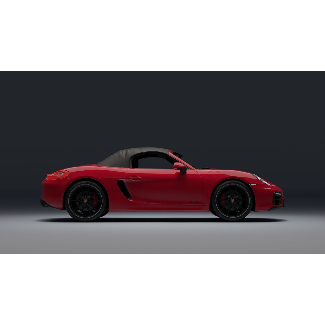 Porsche 718 Boxster GTS 3D Model – Low Poly Convertible Asset, FBX - View 25