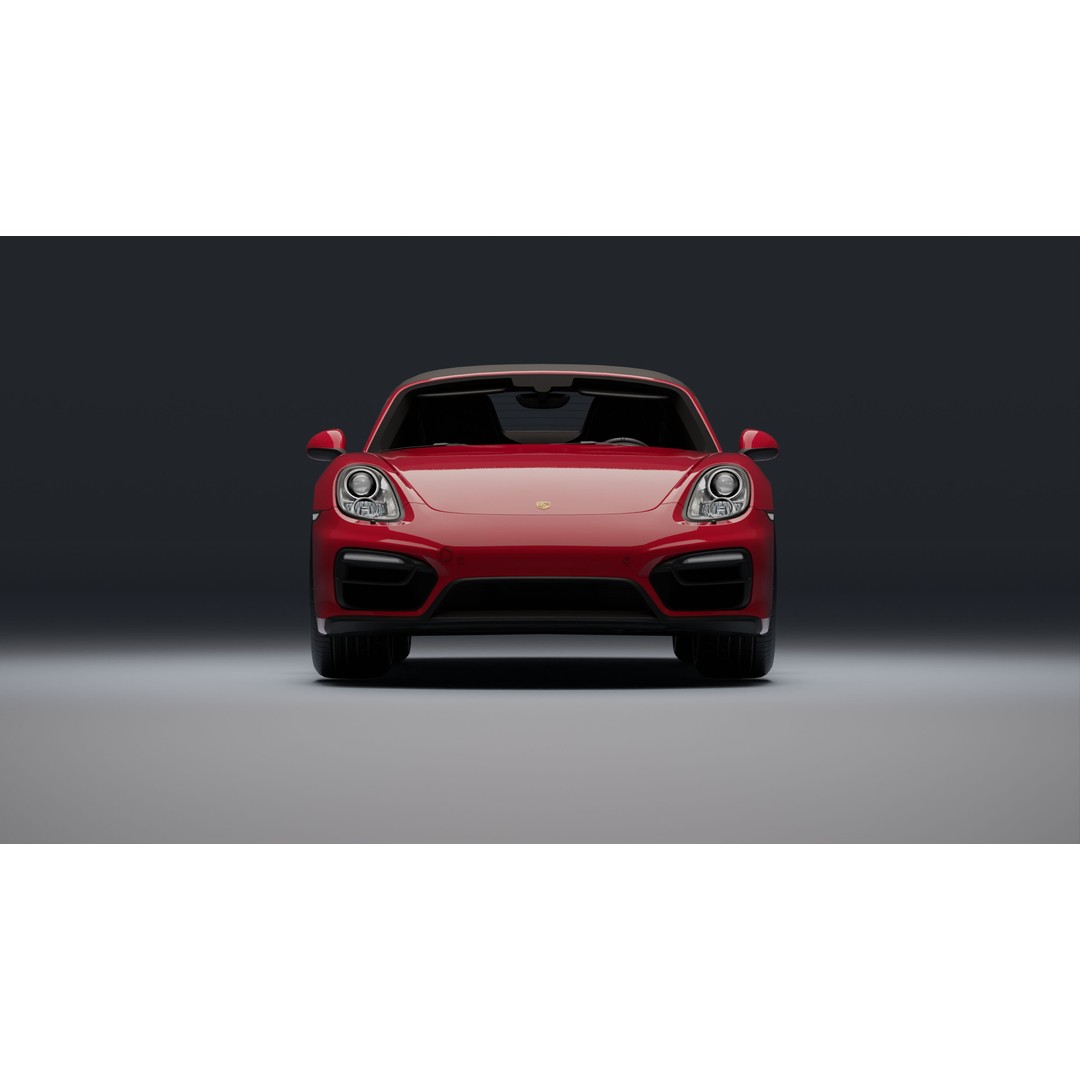 Porsche 718 Boxster GTS 3D Model – Low Poly Convertible Asset, FBX - View 30