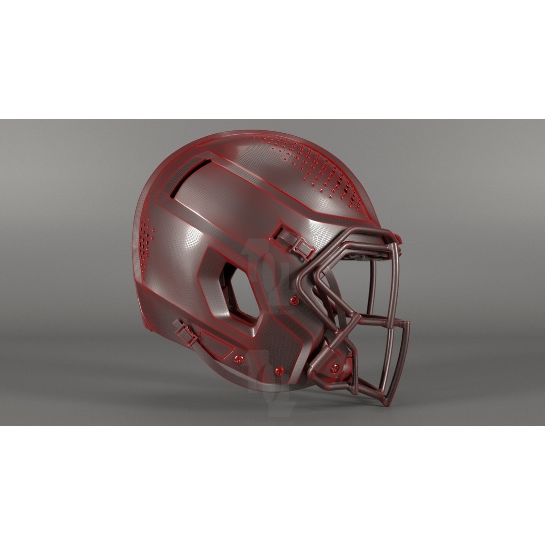 Vicis ZERO2 Football Helmet 3D Model – PBR Game-Ready Asset, FBX & OBJ - View 11