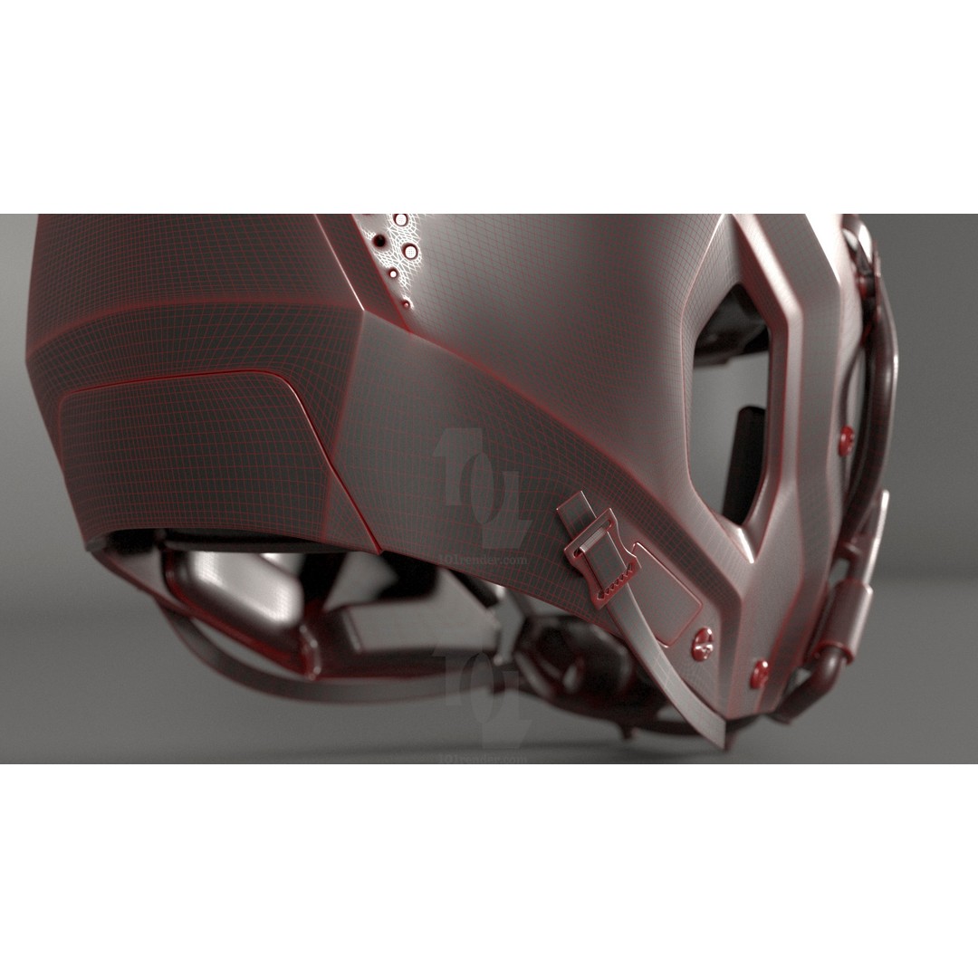 Vicis ZERO2 Football Helmet 3D Model – PBR Game-Ready Asset, FBX & OBJ - View 12