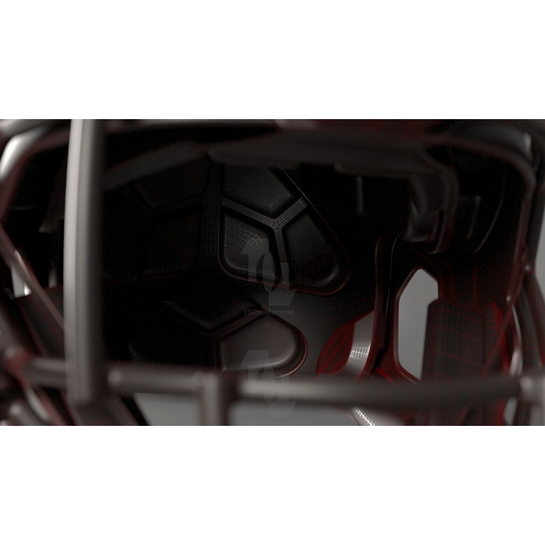 Vicis ZERO2 Football Helmet 3D Model – PBR Game-Ready Asset, FBX & OBJ - View 13