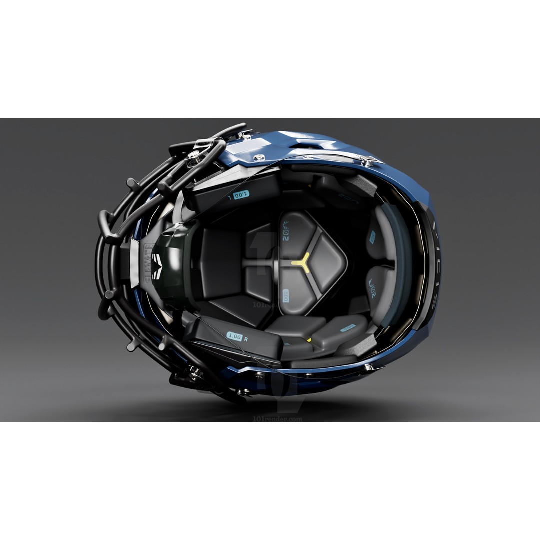 Vicis ZERO2 Football Helmet 3D Model – PBR Game-Ready Asset, FBX & OBJ - View 5