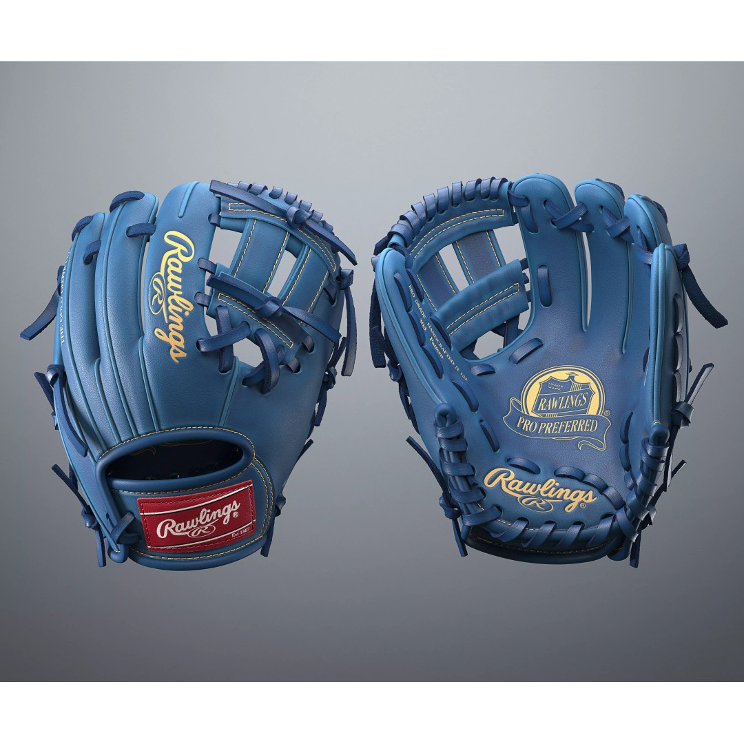Baseball Glove 3D Model – High Precision Photorealistic Asset, FBX, OBJ - View 2