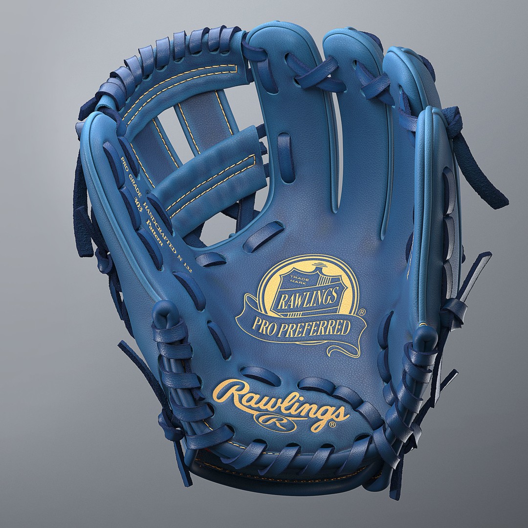 Baseball Glove 3D Model – High Precision Photorealistic Asset, FBX, OBJ - View 4