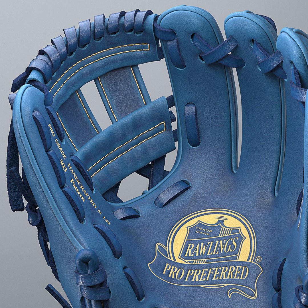 Baseball Glove 3D Model – High Precision Photorealistic Asset, FBX, OBJ - View 6