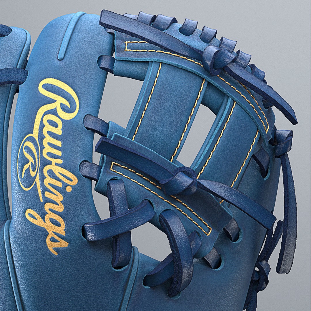 Baseball Glove 3D Model – High Precision Photorealistic Asset, FBX, OBJ - View 7