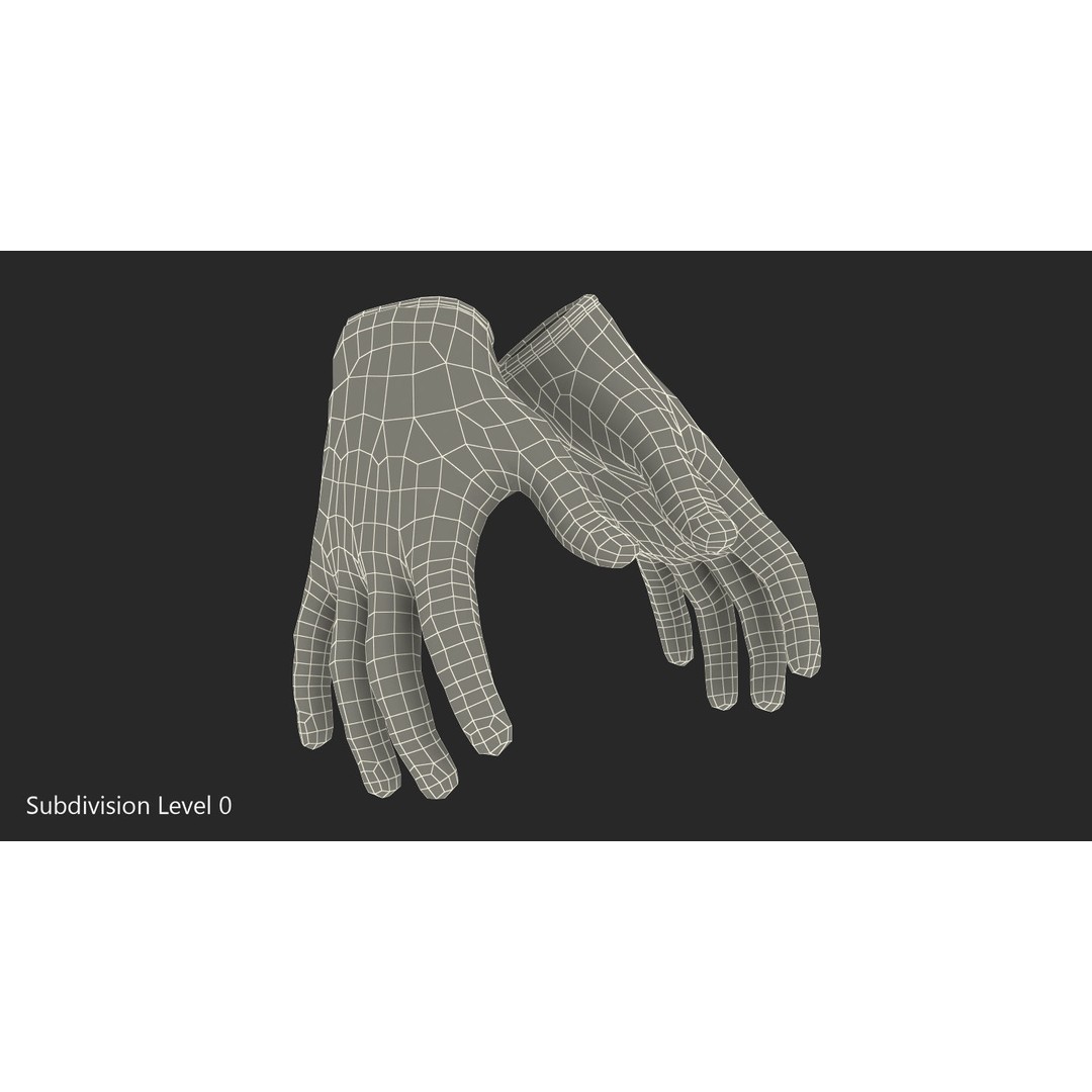 Handschuhe Gloves 3D Model – High Quality PBR Game Asset, FBX, OBJ - View 12