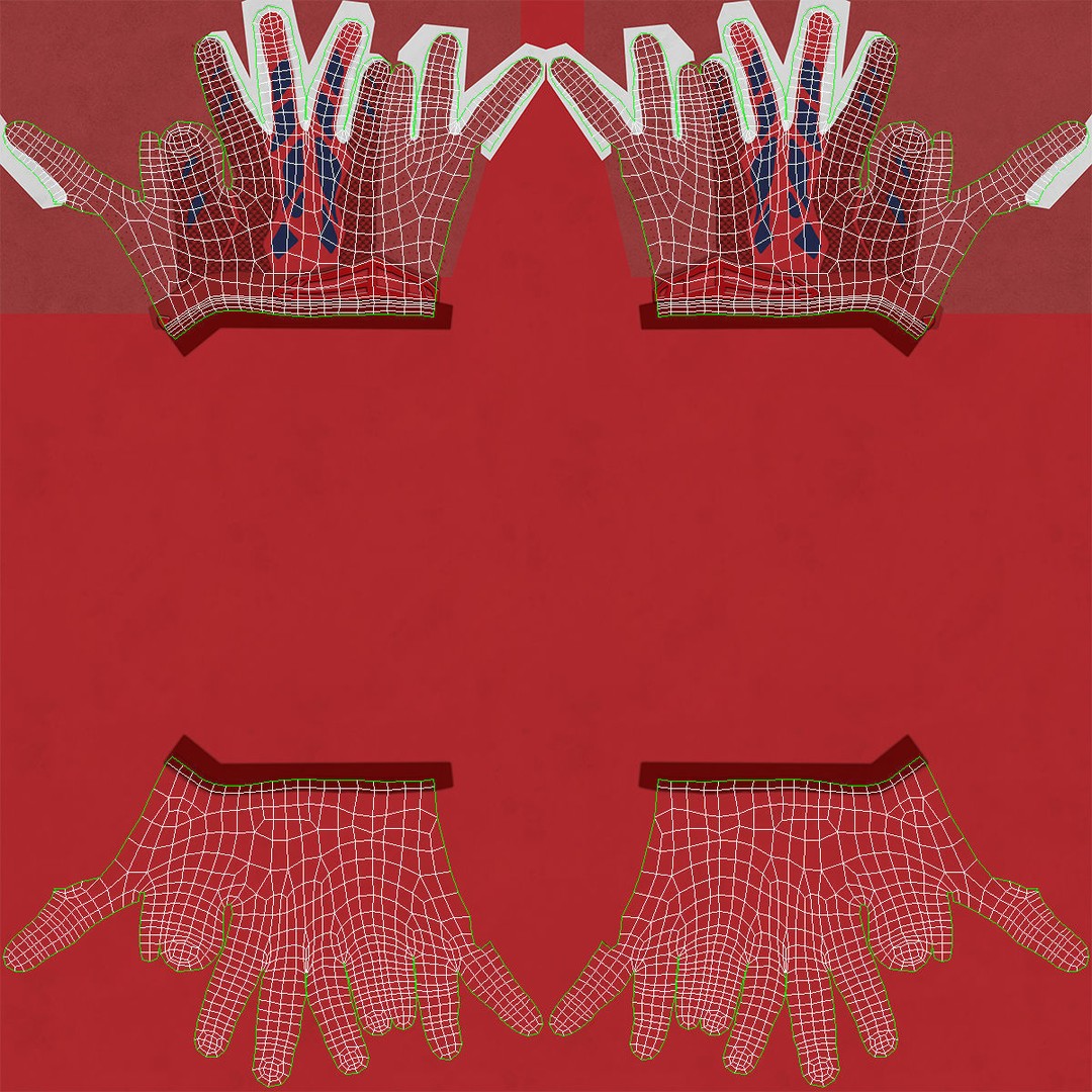 Handschuhe Gloves 3D Model – High Quality PBR Game Asset, FBX, OBJ - View 14
