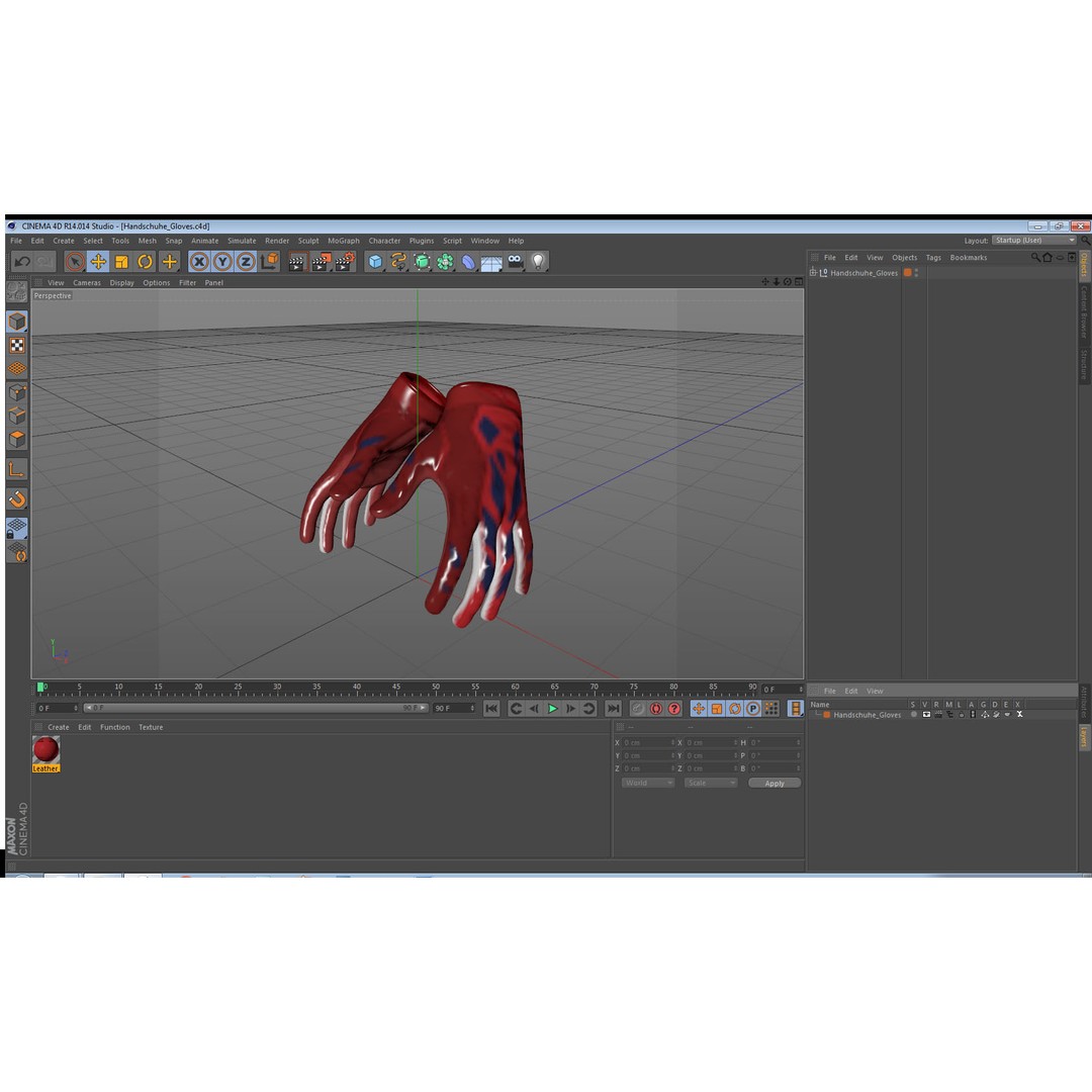 Handschuhe Gloves 3D Model – High Quality PBR Game Asset, FBX, OBJ - View 17