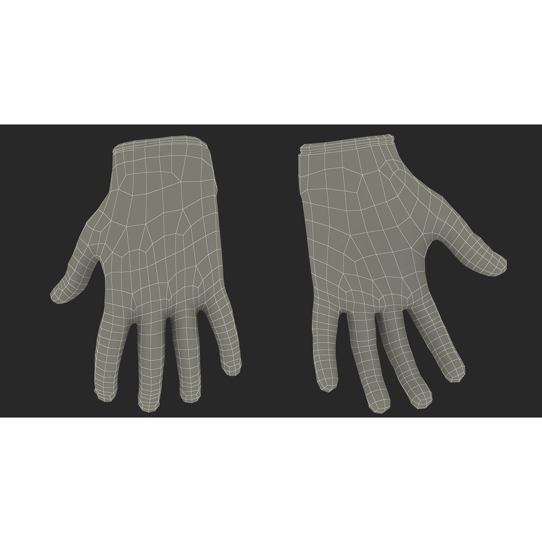 Handschuhe Gloves 3D Model – High Quality PBR Game Asset, FBX, OBJ - View 22