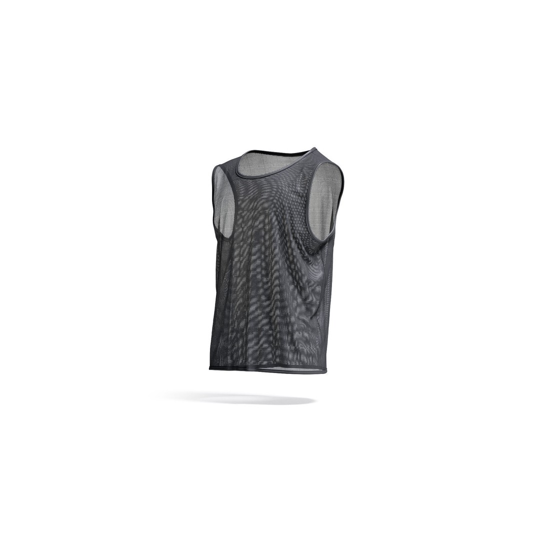 Black Football Team Practice Vest 3D Model – PBR Game-Ready Uniform, FBX, OBJ - View 3