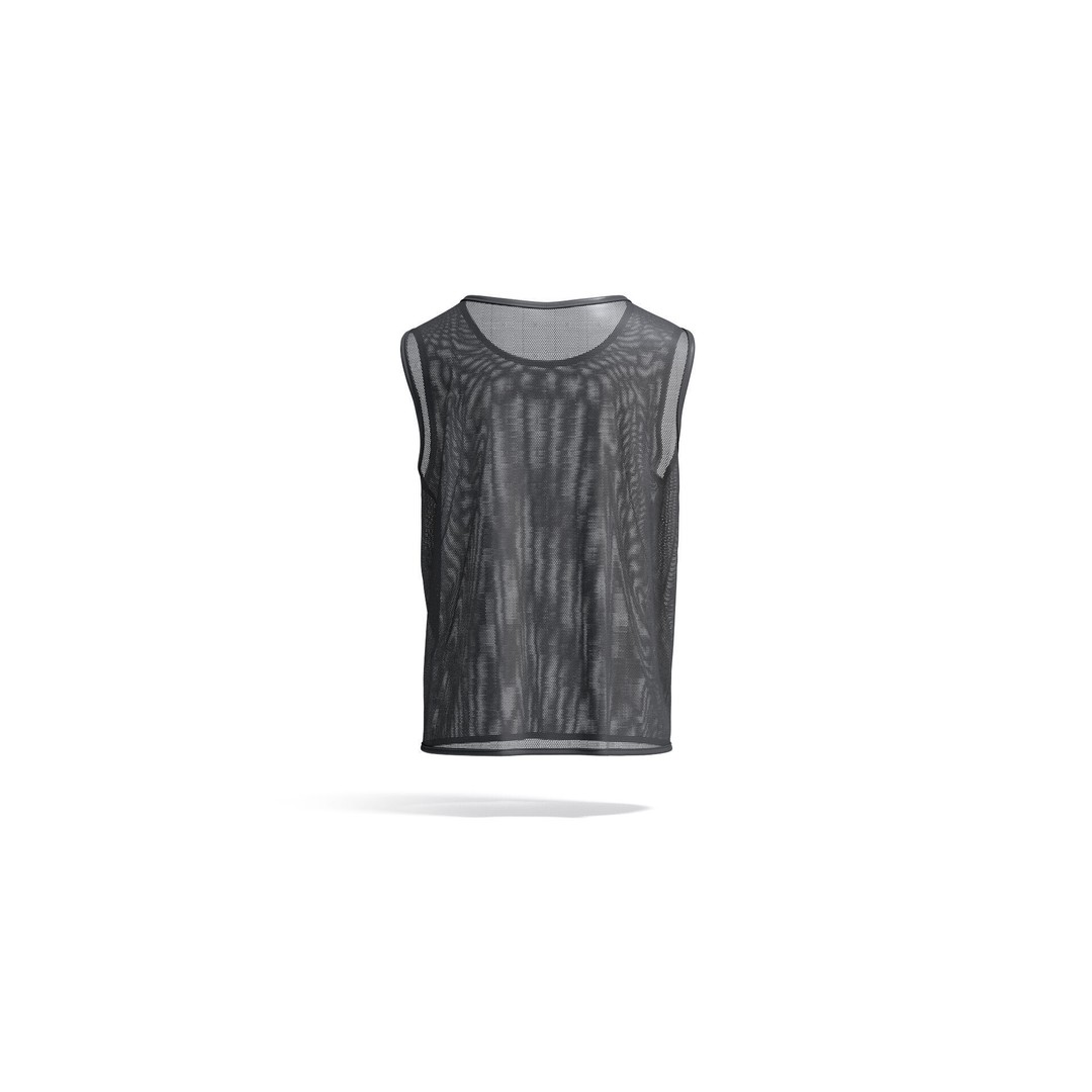 Black Football Team Practice Vest 3D Model – PBR Game-Ready Uniform, FBX, OBJ - View 4