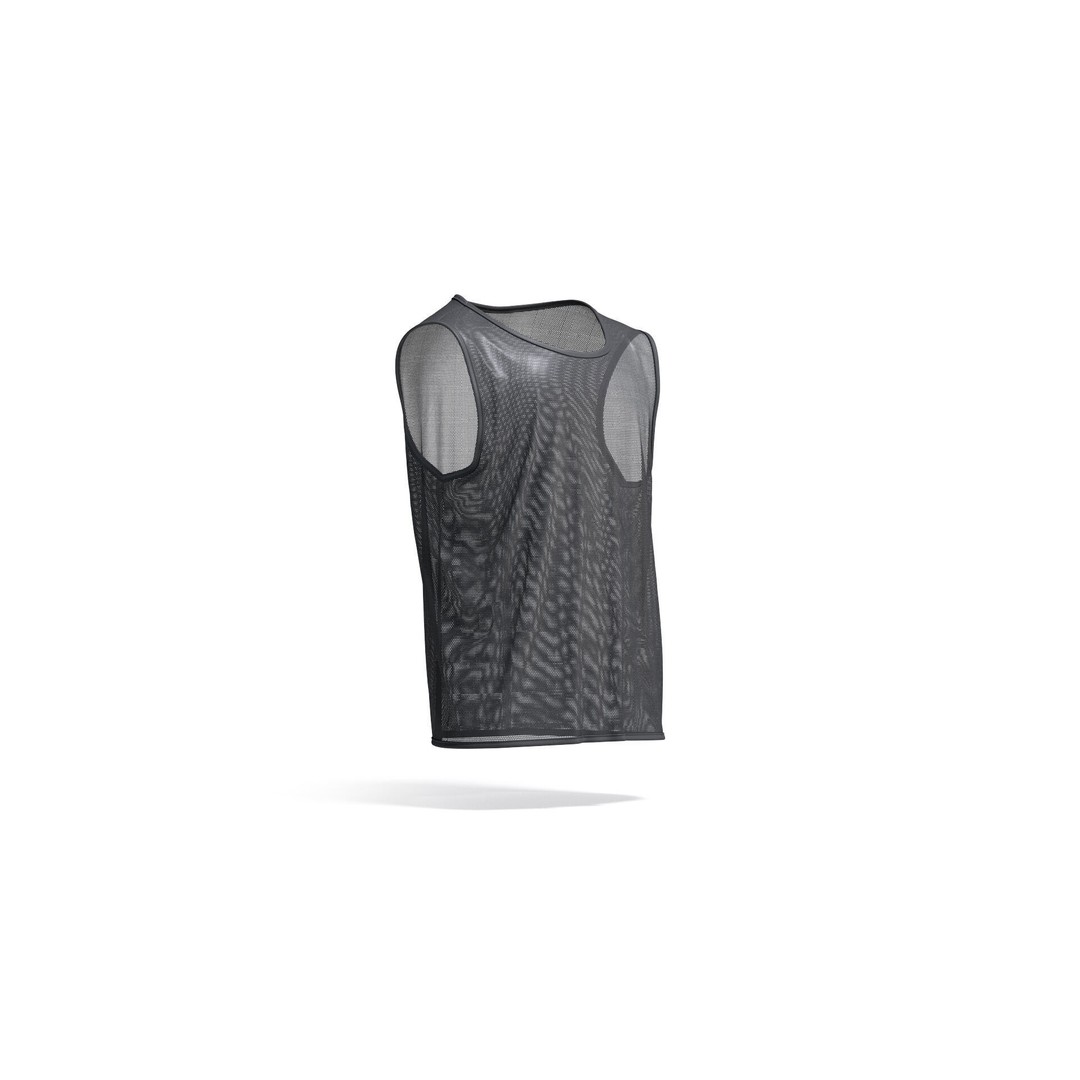 Black Football Team Practice Vest 3D Model – PBR Game-Ready Uniform, FBX, OBJ - View 5