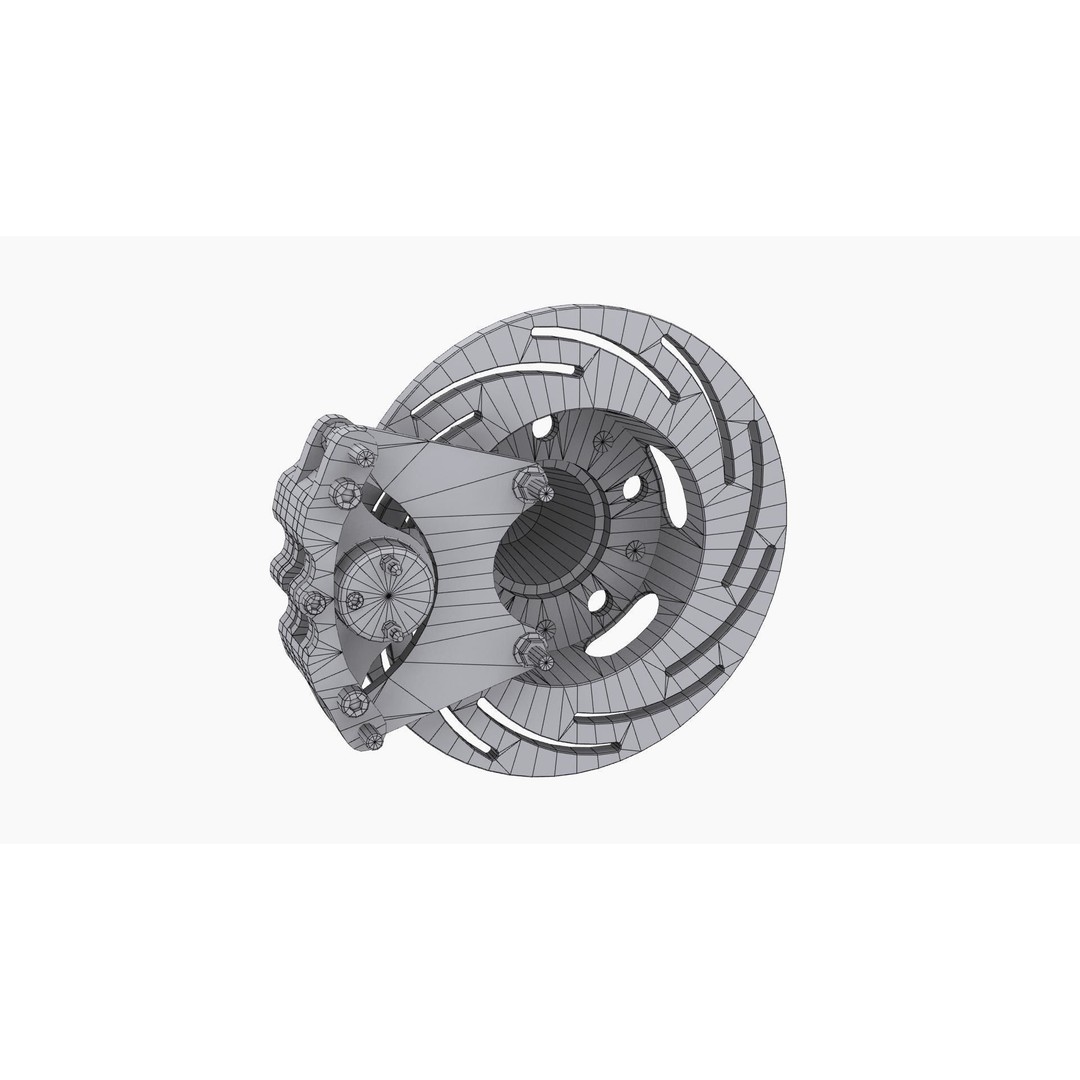 Strange Spindle Brake Disc 3D Model – Low Poly Game Asset, FBX, PBR