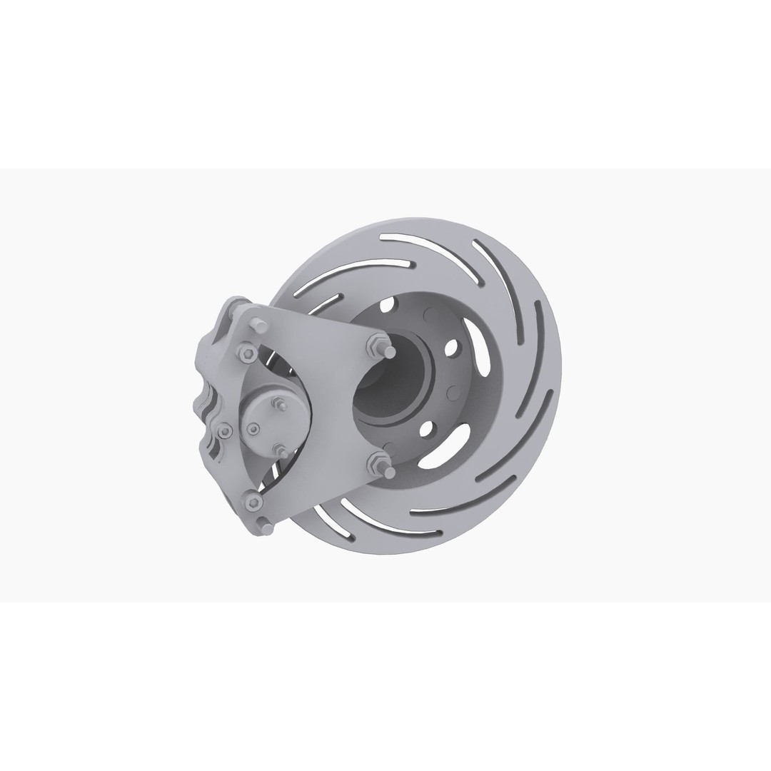 Strange Spindle Brake Disc 3D Model – Low Poly Game Asset, FBX, PBR - View 10