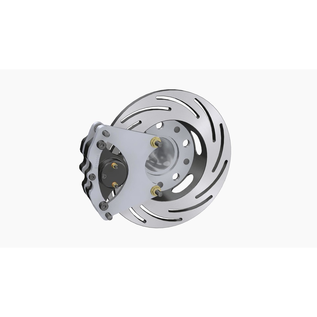 Strange Spindle Brake Disc 3D Model – Low Poly Game Asset, FBX, PBR - View 5