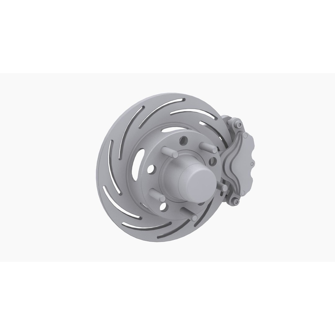 Strange Spindle Brake Disc 3D Model – Low Poly Game Asset, FBX, PBR - View 7