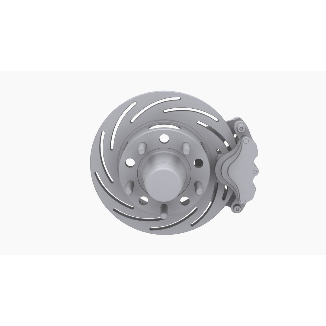 Strange Spindle Brake Disc 3D Model – Low Poly Game Asset, FBX, PBR - View 8