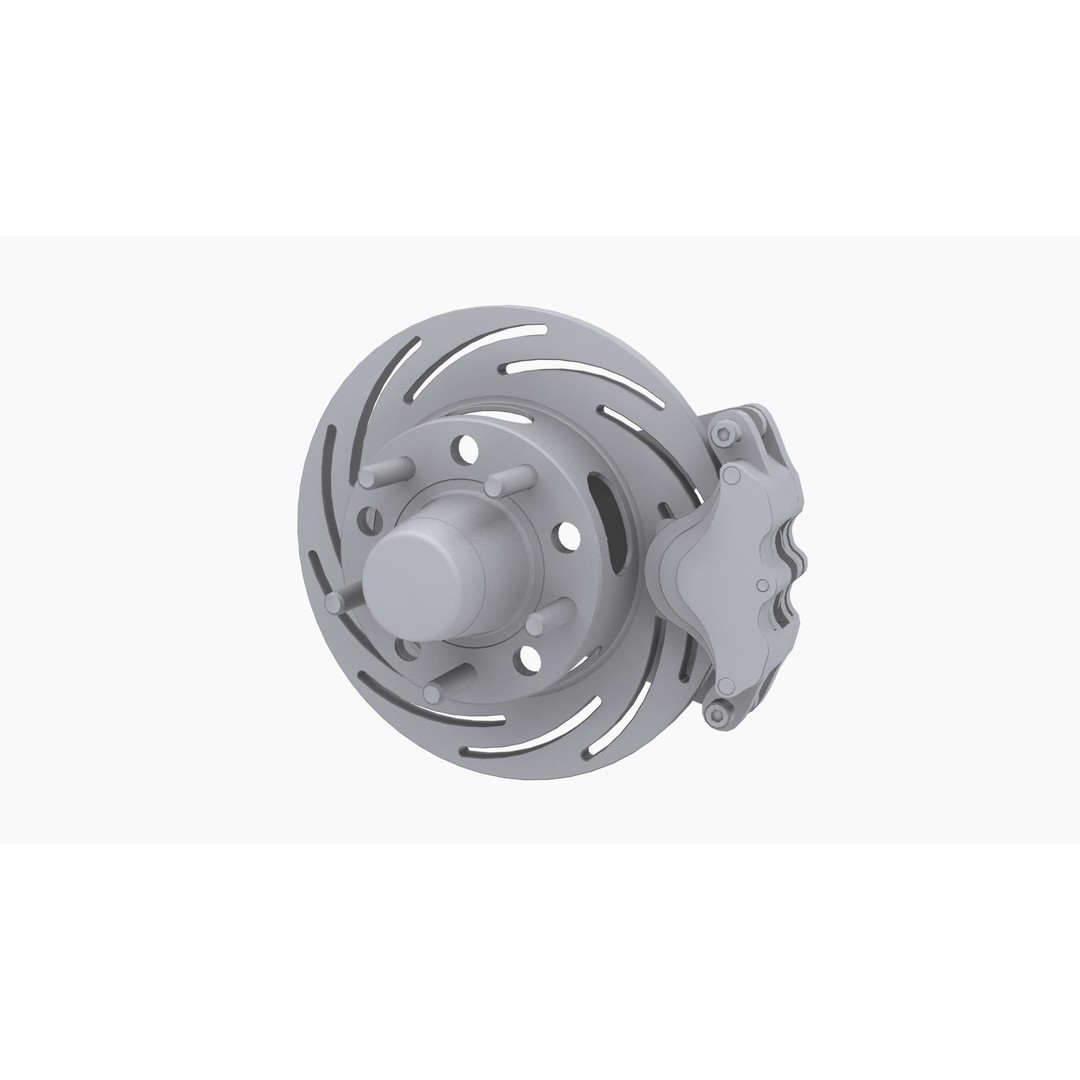 Strange Spindle Brake Disc 3D Model – Low Poly Game Asset, FBX, PBR - View 9