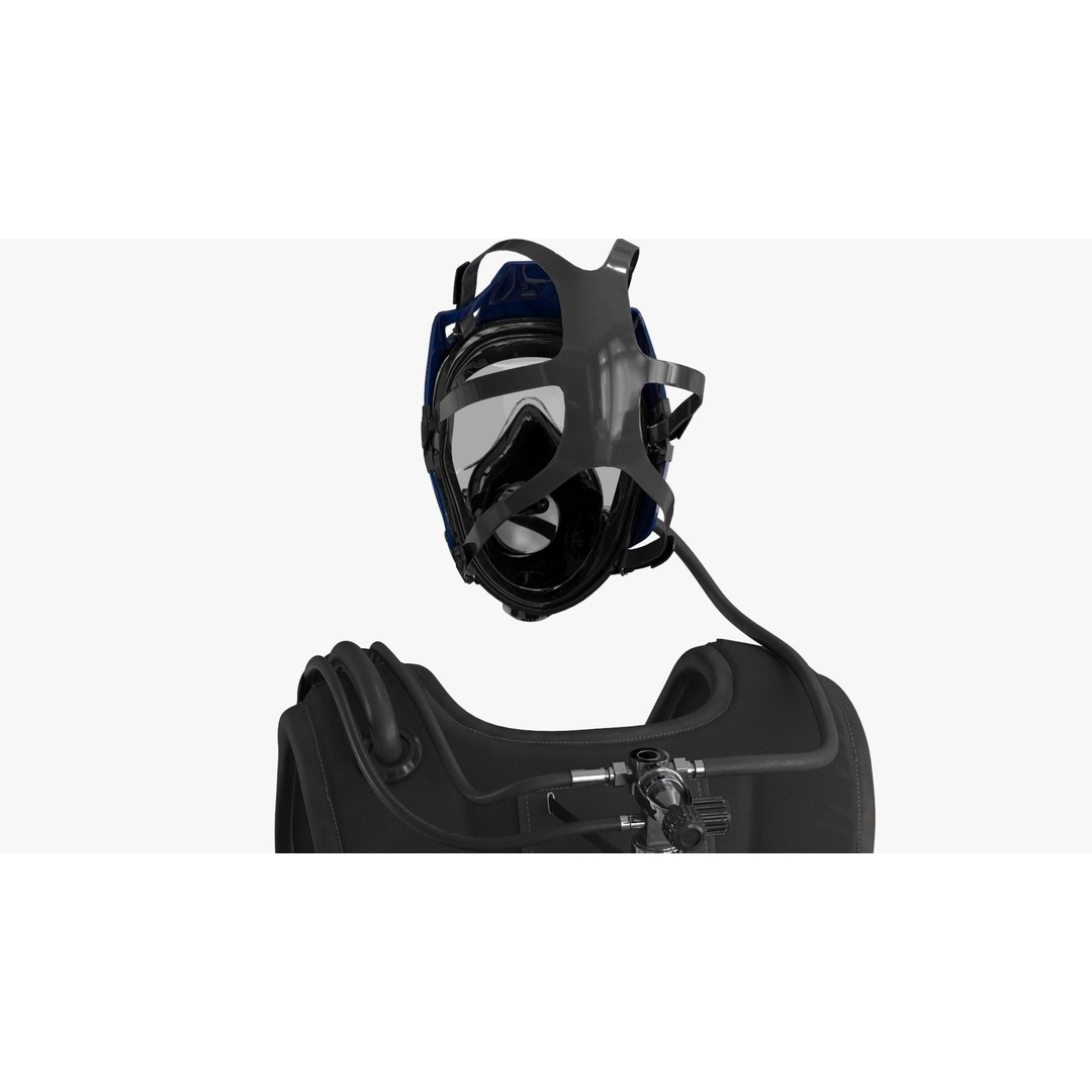 Diving Equipment 3D Model – Low-Poly PBR Asset, FBX & OBJ - View 12