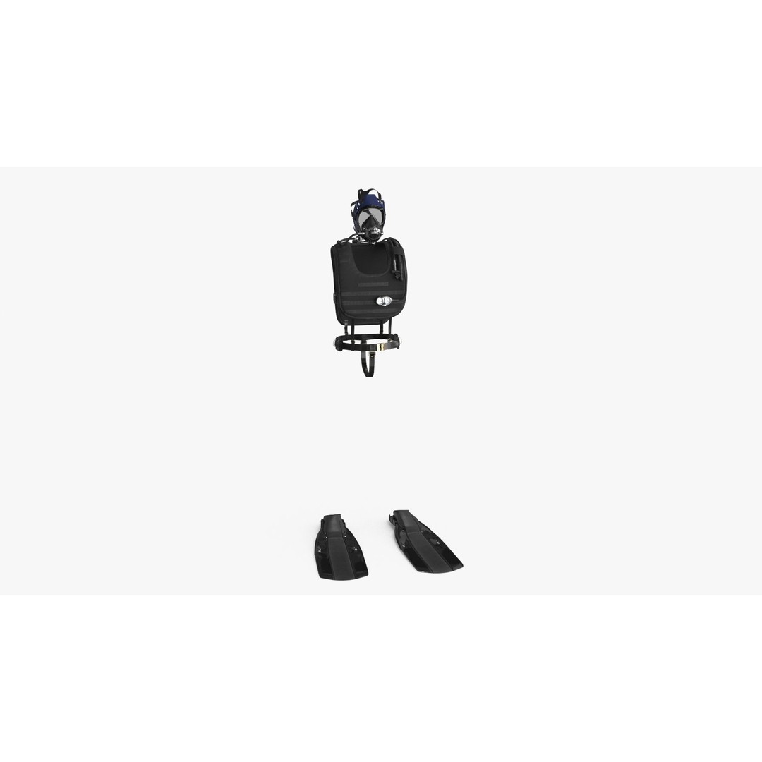 Diving Equipment 3D Model – Low-Poly PBR Asset, FBX & OBJ - View 14