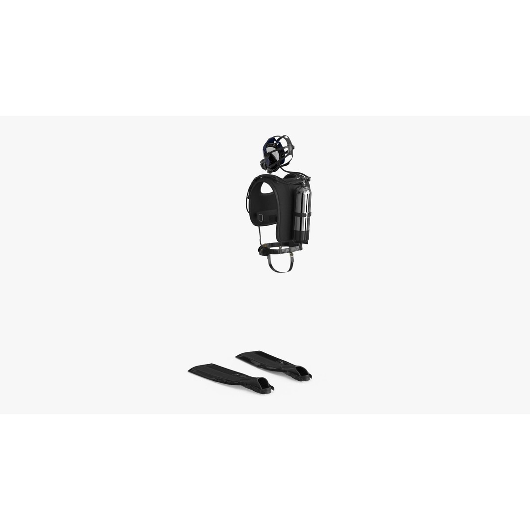 Diving Equipment 3D Model – Low-Poly PBR Asset, FBX & OBJ - View 17