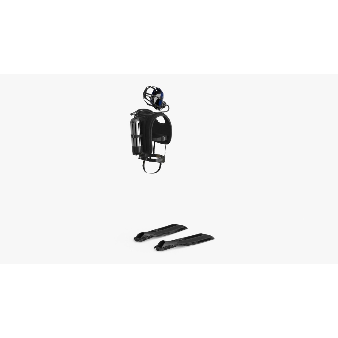 Diving Equipment 3D Model – Low-Poly PBR Asset, FBX & OBJ - View 18