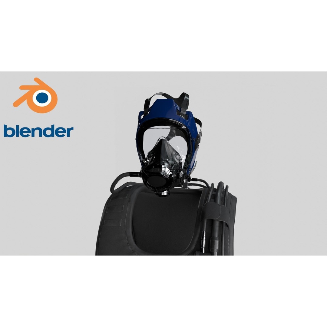Diving Equipment 3D Model – Low-Poly PBR Asset, FBX & OBJ - View 3