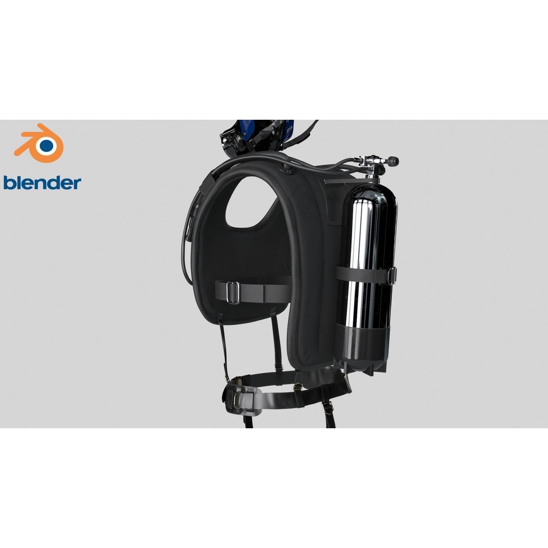 Diving Equipment 3D Model – Low-Poly PBR Asset, FBX & OBJ - View 6