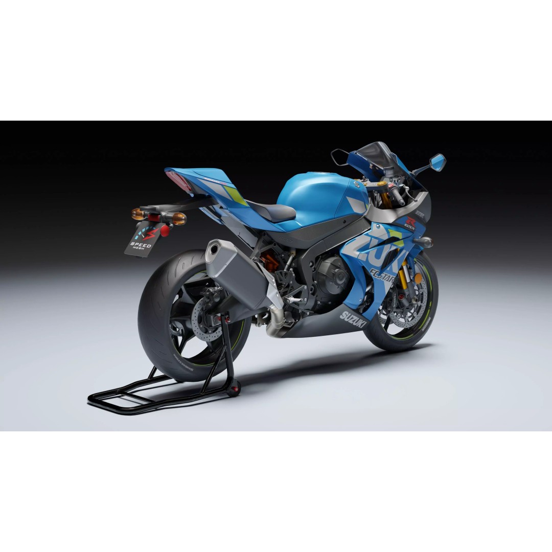 Suzuki GSX R 1000 R 2020 3D Model – Low Poly Game Ready Asset, Blender, FBX - View 14