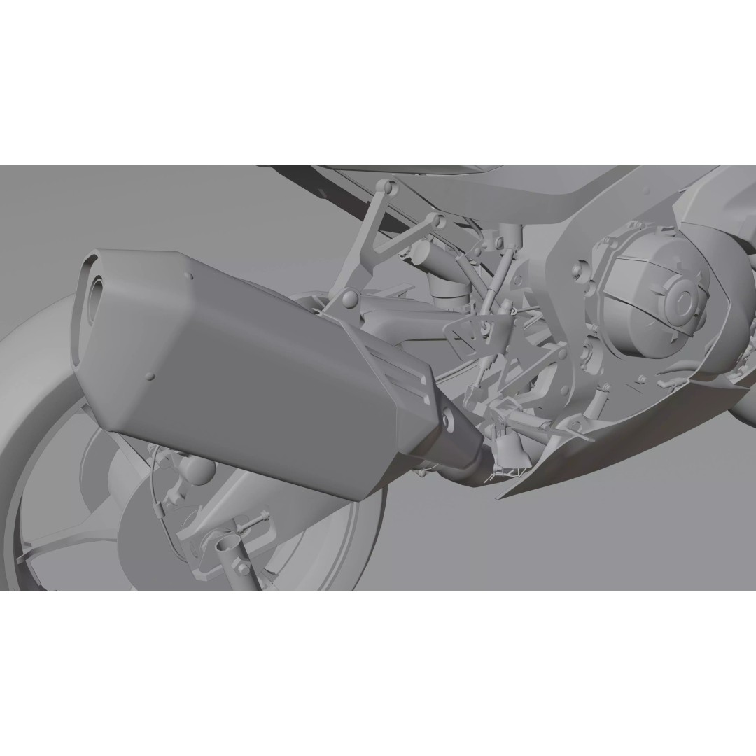 Suzuki GSX R 1000 R 2020 3D Model – Low Poly Game Ready Asset, Blender, FBX - View 29