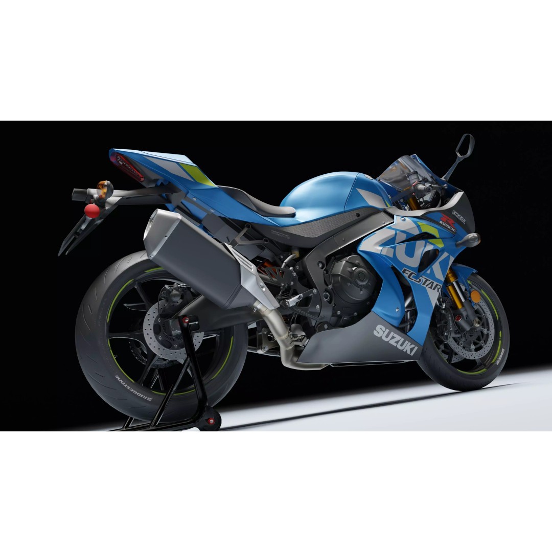 Suzuki GSX R 1000 R 2020 3D Model – Low Poly Game Ready Asset, Blender, FBX - View 30