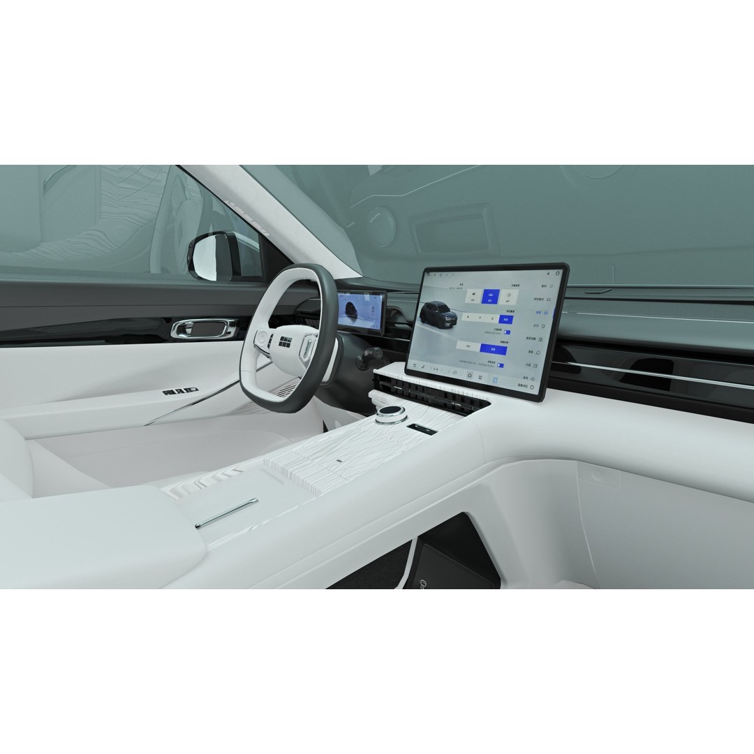 2025 Geely EX5 3D Model – High Poly Vehicle with Interior, FBX, OBJ - View 13
