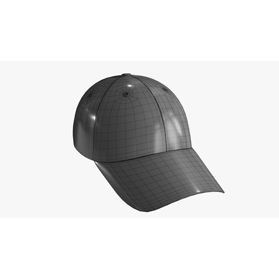 Tactical Denim Baseball Cap 3D Model – Low Poly PBR Headwear, FBX - View 20