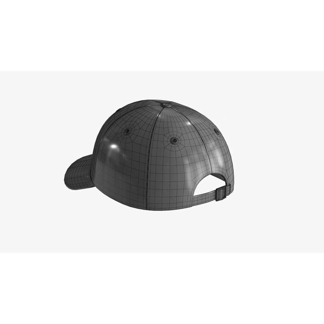 Tactical Denim Baseball Cap 3D Model – Low Poly PBR Headwear, FBX - View 21
