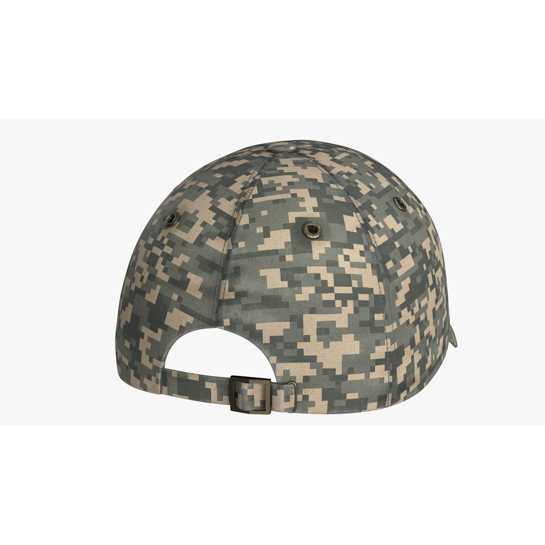 Tactical Denim Baseball Cap 3D Model – Low Poly PBR Headwear, FBX - View 9