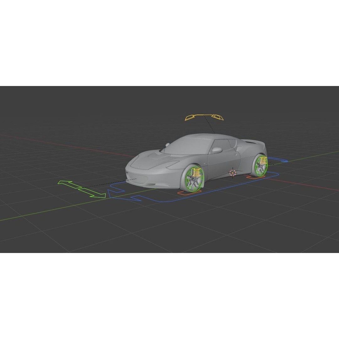 Lotus Evora 3D Model – Low Poly Game-Ready Asset, FBX, PBR - View 13
