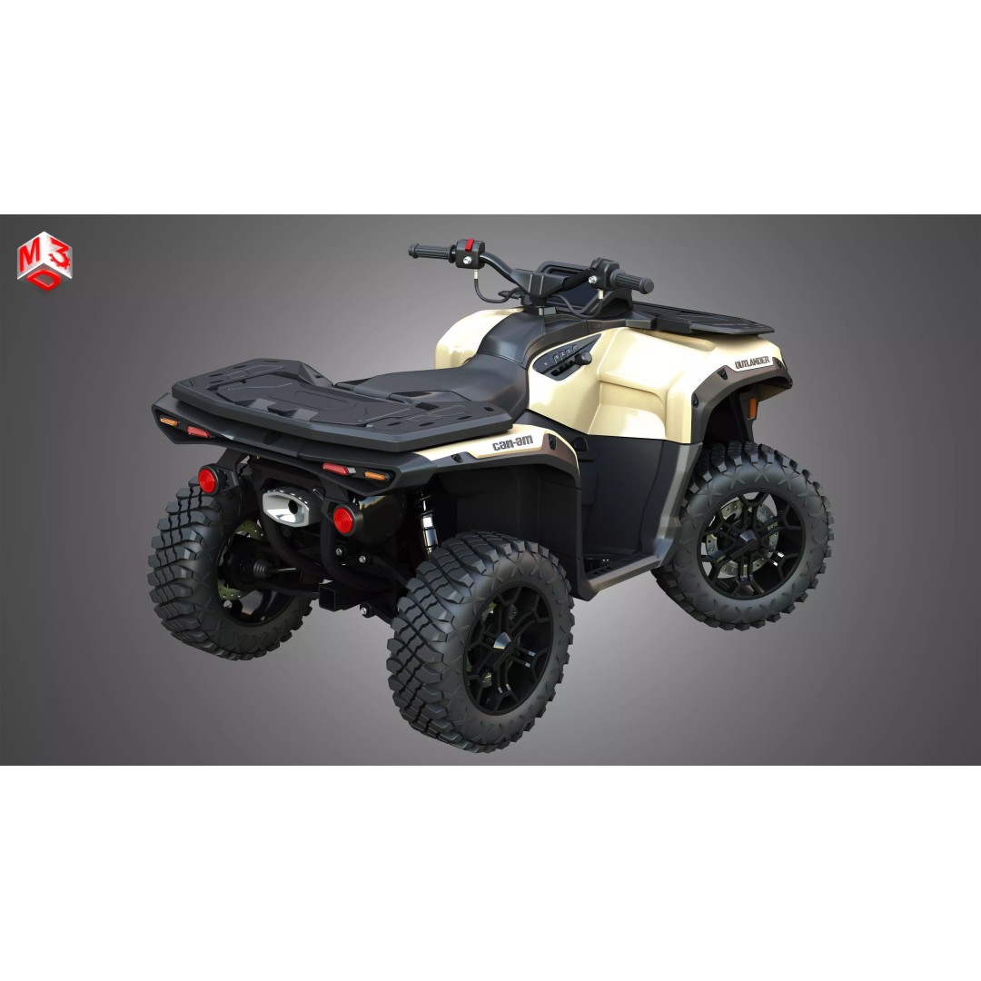 Can-Am Outlander 850-1000R 3D Model – High Poly Vehicle Asset, FBX, Blender