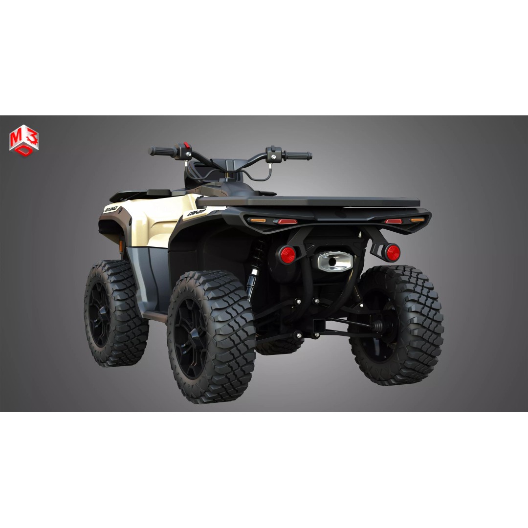 Can-Am Outlander 850-1000R 3D Model – High Poly Vehicle Asset, FBX, Blender - View 15