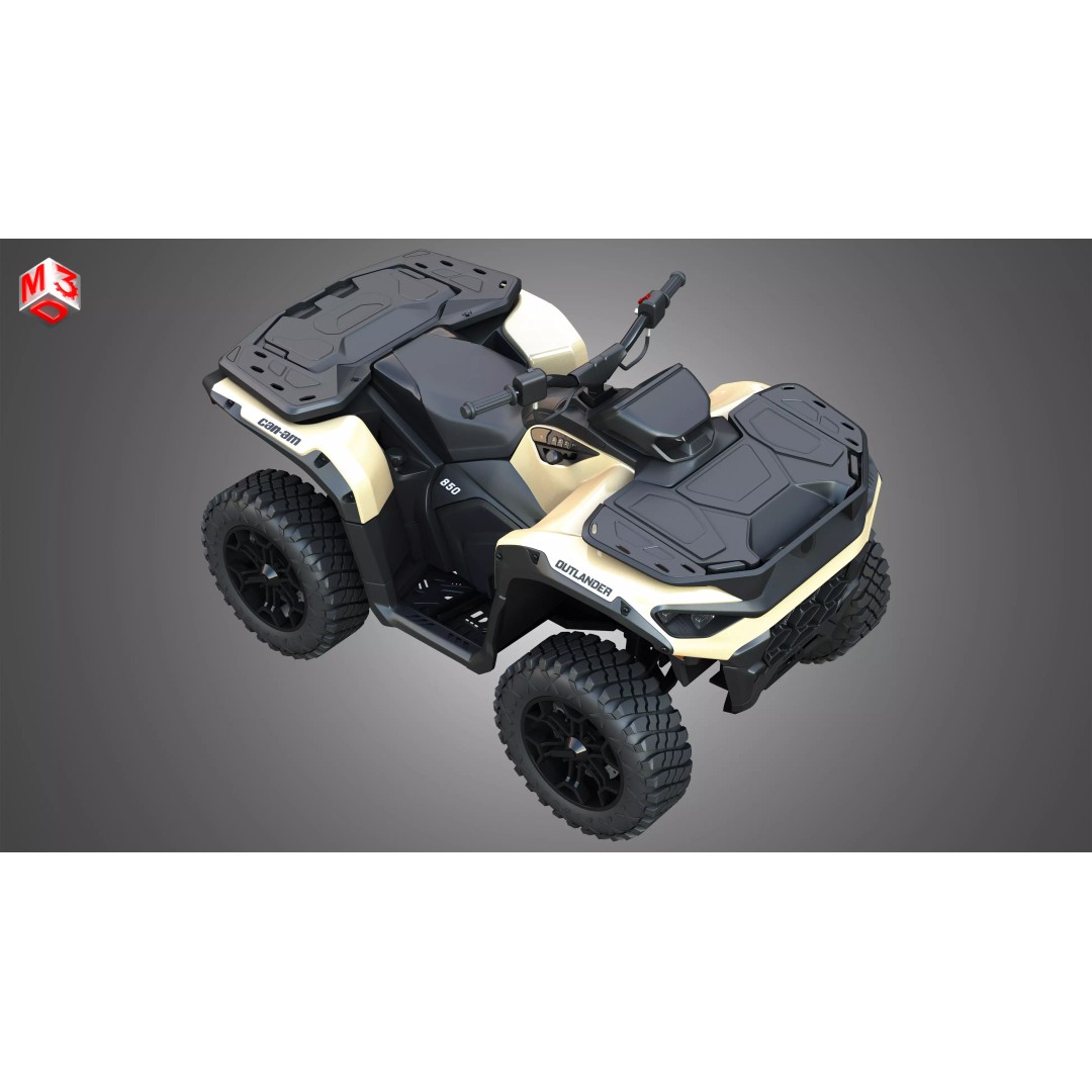 Can-Am Outlander 850-1000R 3D Model – High Poly Vehicle Asset, FBX, Blender - View 22