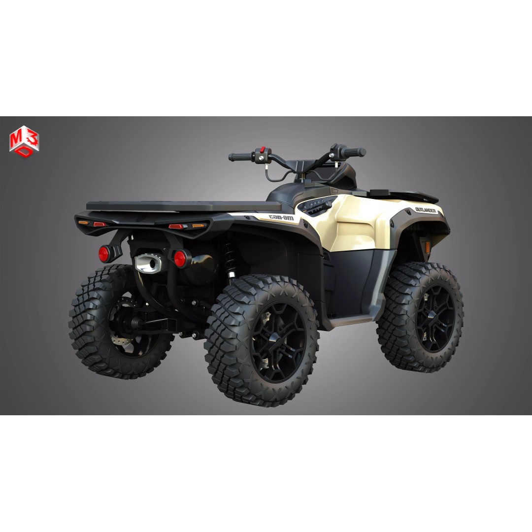 Can-Am Outlander 850-1000R 3D Model – High Poly Vehicle Asset, FBX, Blender - View 3