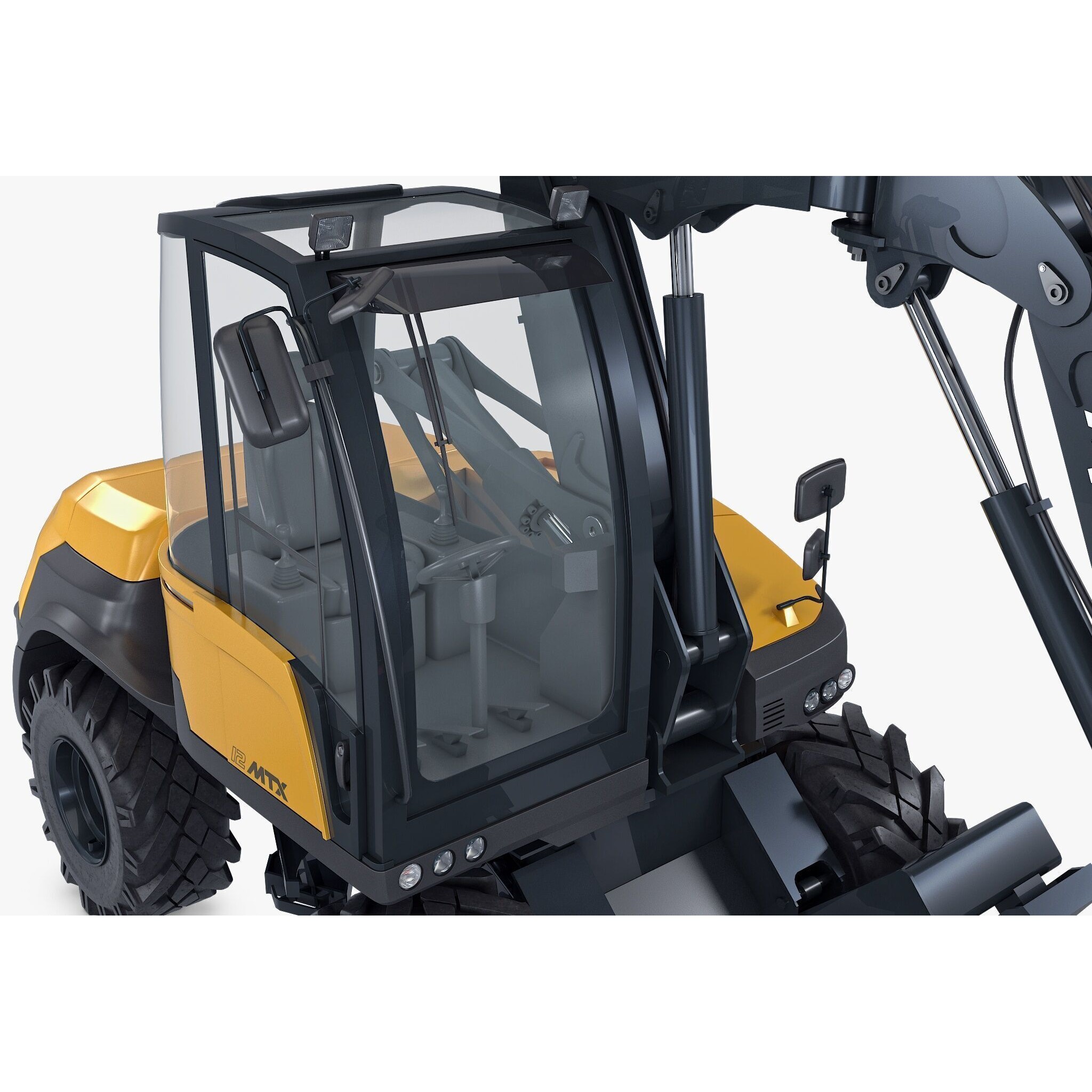 Mecalac 12MTX Excavator - Game-Ready 3D Model - View 13